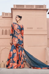 Navy Moroccan Highlight Sharara