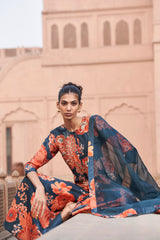 Navy Moroccan Highlight Sharara