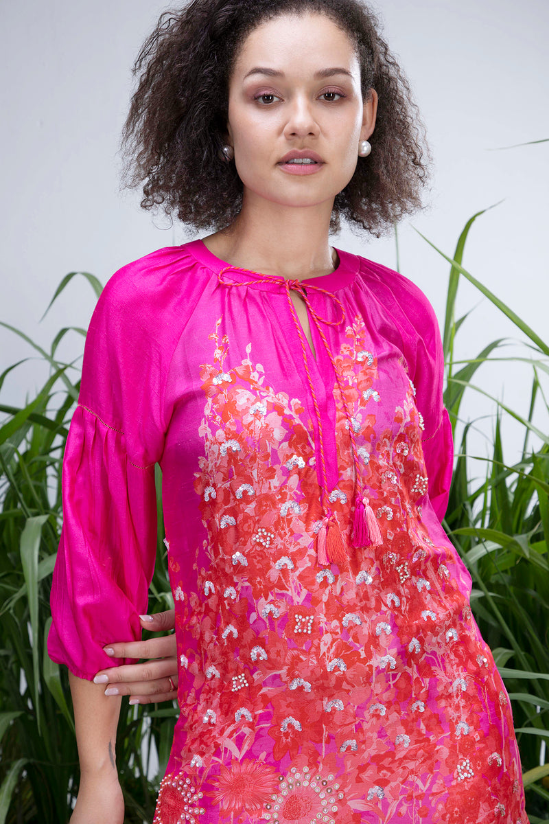 Pink Wildflower Zar Dress