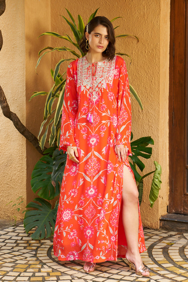 Coral Maxi Dress