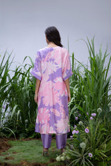 Purple Wildflower Oversize Kurta set