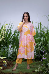 Yellow Wildflower Oversize Kurta Set