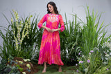 Pink Wildflower Zardozi Yoke Maxi