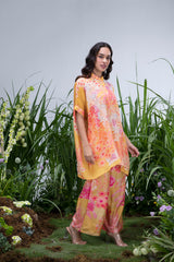 Yellow Wildflower Oversize Shirt Set