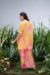 Yellow Wildflower Oversize Shirt Set