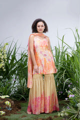 Yellow Wildflower Spagetti Sharara Set