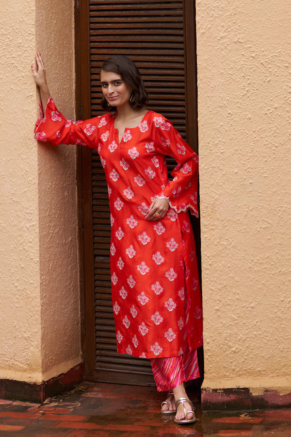 Scarlet Kurta Set