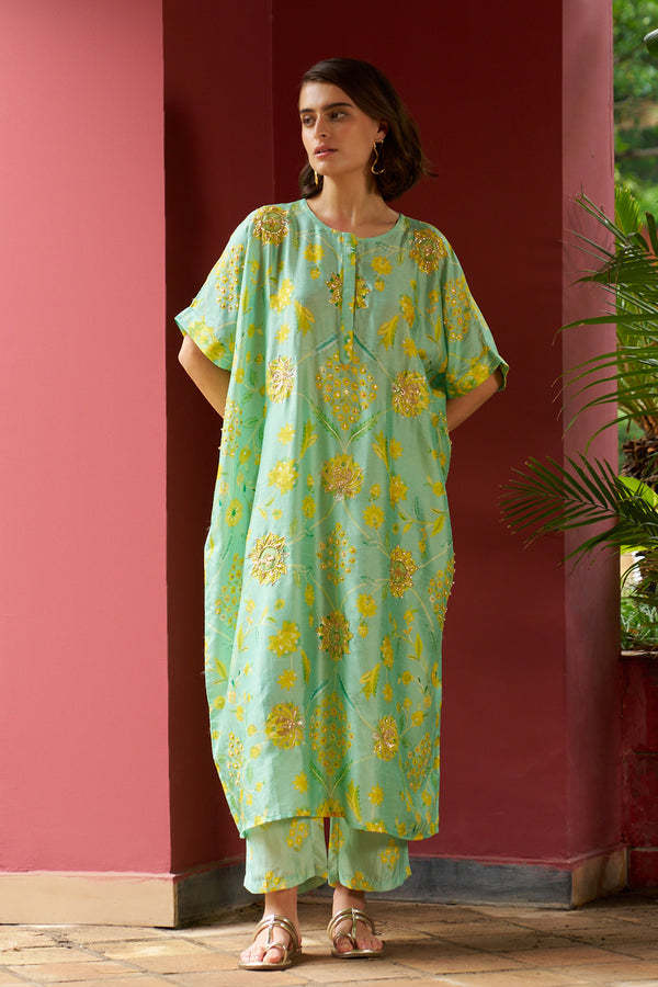 Azure Oversized Kurta Set