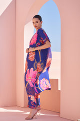 Blue All Over Moroccan Overized Kurta Set