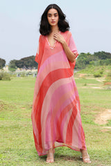 Shimmer Pink Kaftan