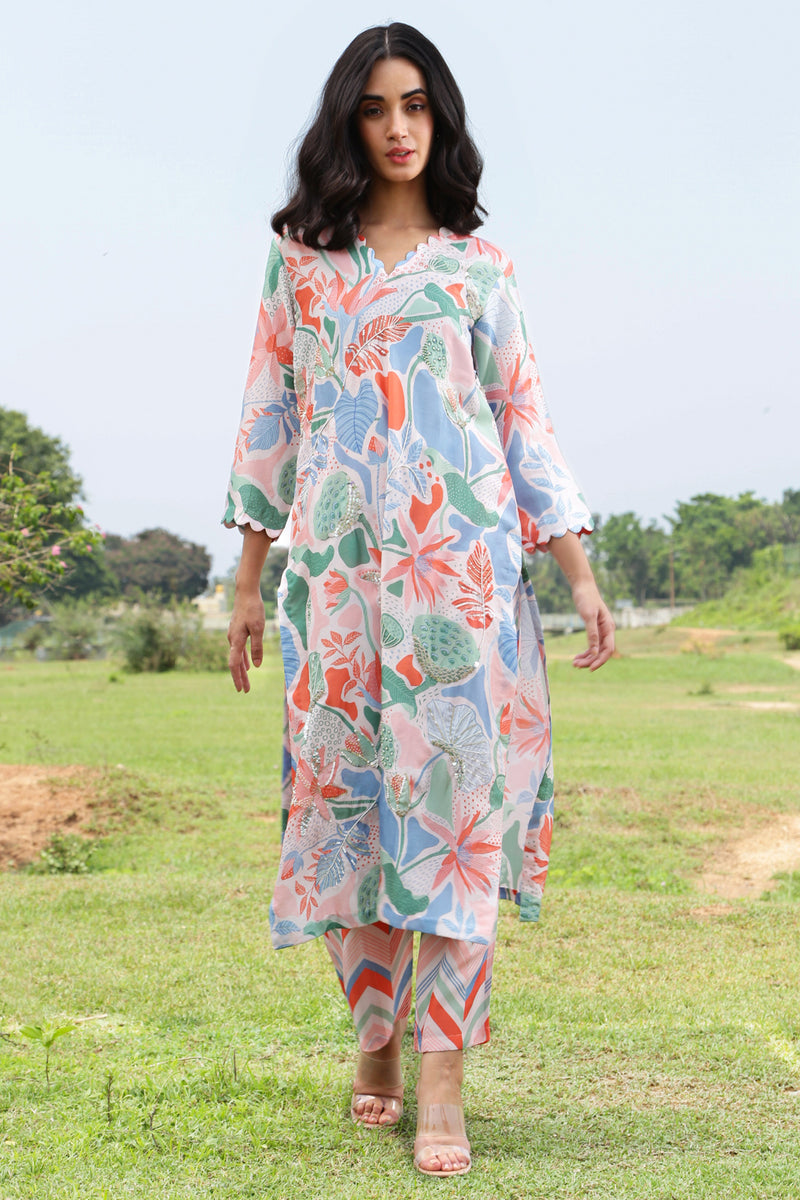 Shop Floral Co-ord Set Online-Archana Shah