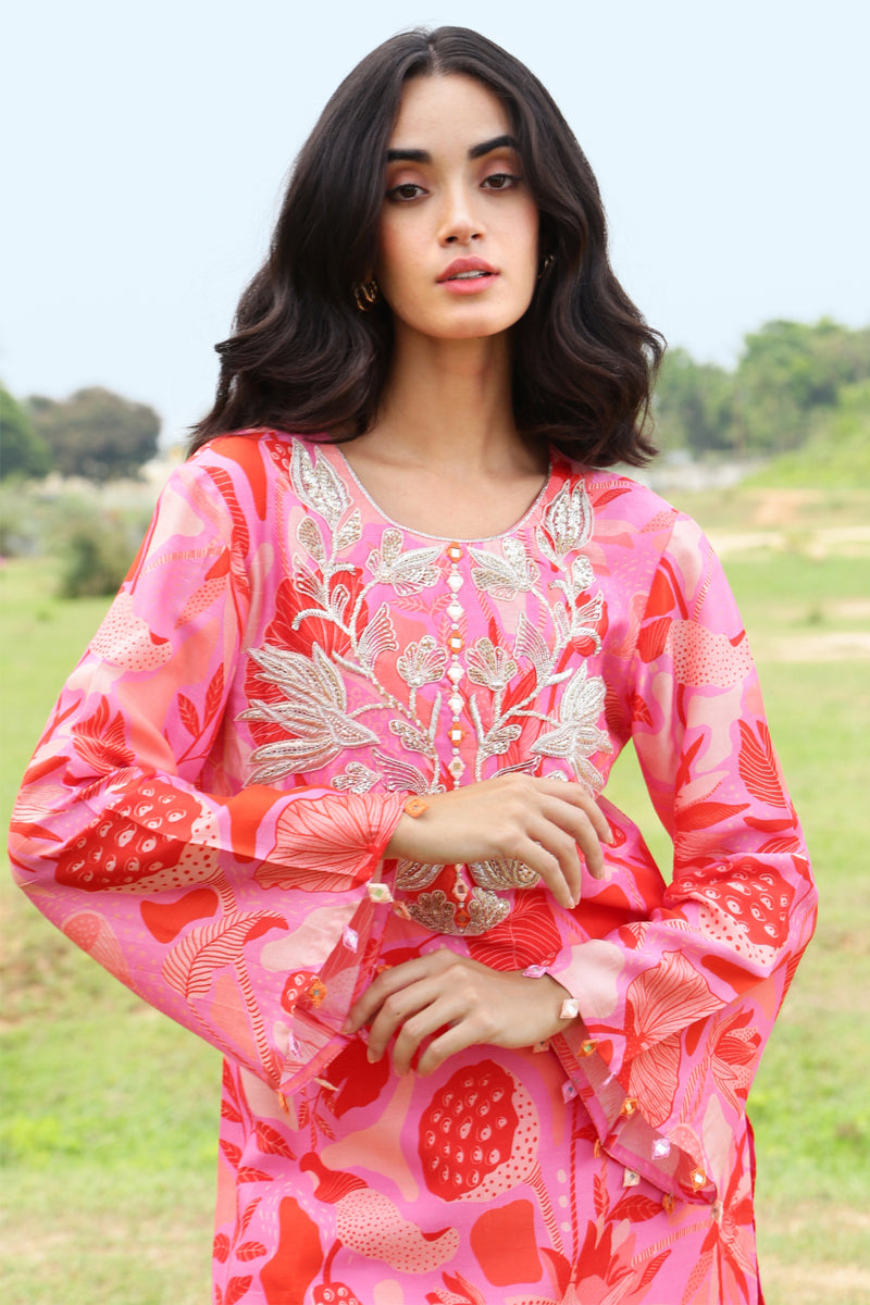 Pink Sharara Set