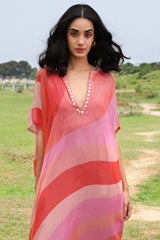 Shimmer Pink Kaftan