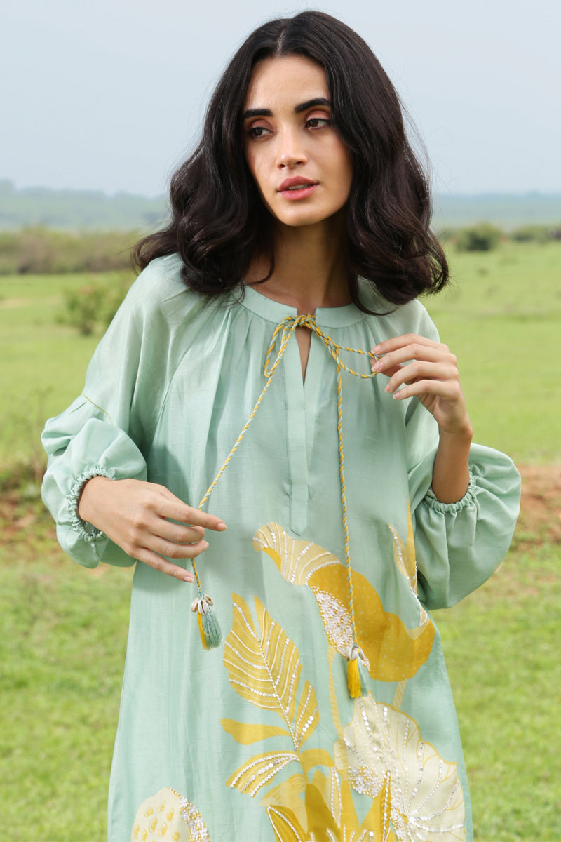 Tropical Green Dress