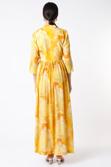 Yellow Monotone Angarkha Dress