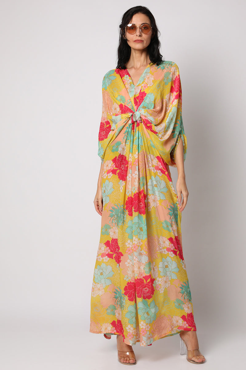 Yellow Peony Kaftan